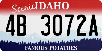 ID license plate 4B3072A