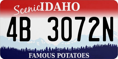 ID license plate 4B3072N