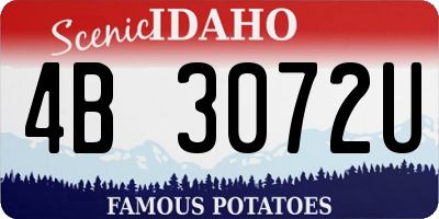ID license plate 4B3072U