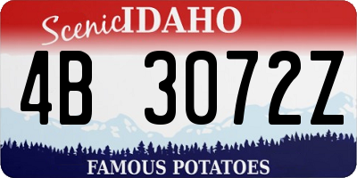 ID license plate 4B3072Z