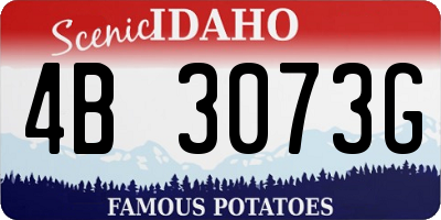 ID license plate 4B3073G