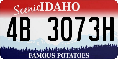 ID license plate 4B3073H