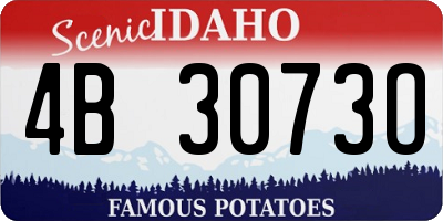 ID license plate 4B3073O