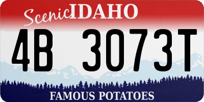 ID license plate 4B3073T