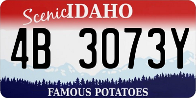 ID license plate 4B3073Y