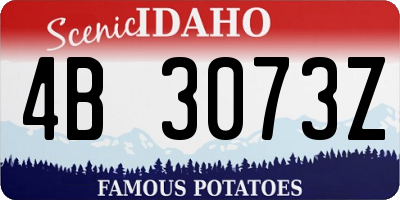ID license plate 4B3073Z