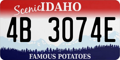 ID license plate 4B3074E