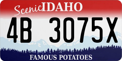 ID license plate 4B3075X