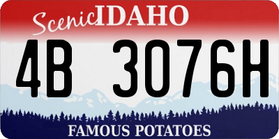 ID license plate 4B3076H