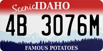ID license plate 4B3076M