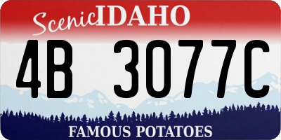 ID license plate 4B3077C