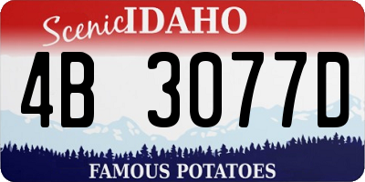 ID license plate 4B3077D
