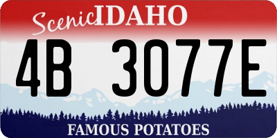 ID license plate 4B3077E