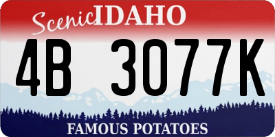 ID license plate 4B3077K