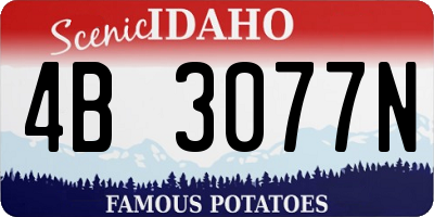 ID license plate 4B3077N