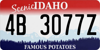 ID license plate 4B3077Z