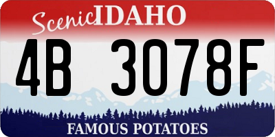 ID license plate 4B3078F