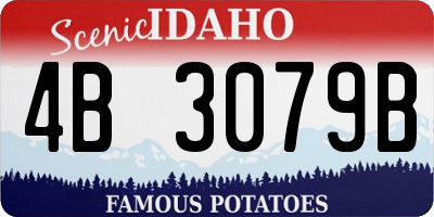 ID license plate 4B3079B