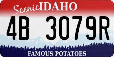 ID license plate 4B3079R
