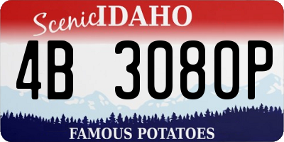 ID license plate 4B3080P
