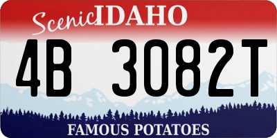 ID license plate 4B3082T