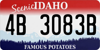ID license plate 4B3083B