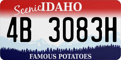 ID license plate 4B3083H