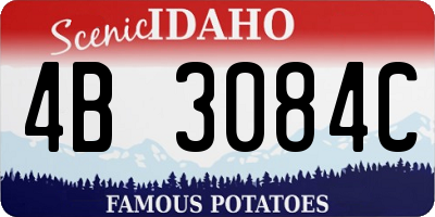 ID license plate 4B3084C