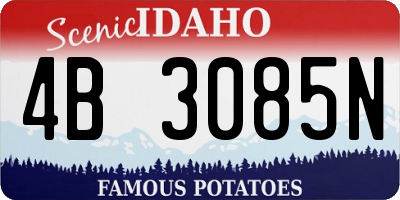 ID license plate 4B3085N