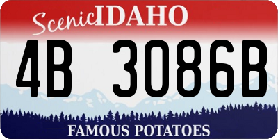ID license plate 4B3086B