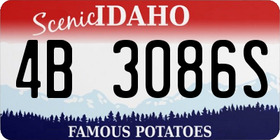 ID license plate 4B3086S
