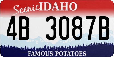 ID license plate 4B3087B