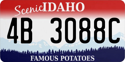 ID license plate 4B3088C