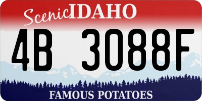 ID license plate 4B3088F