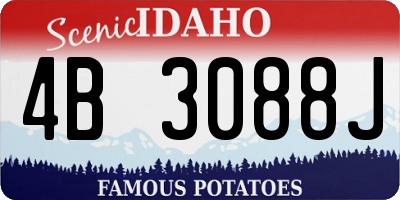 ID license plate 4B3088J