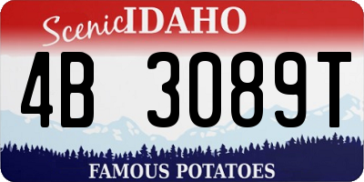 ID license plate 4B3089T