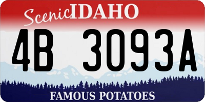 ID license plate 4B3093A