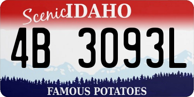 ID license plate 4B3093L