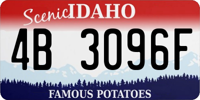ID license plate 4B3096F