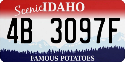 ID license plate 4B3097F