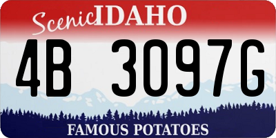 ID license plate 4B3097G