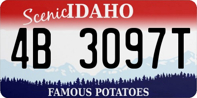 ID license plate 4B3097T