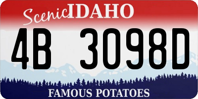 ID license plate 4B3098D