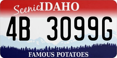 ID license plate 4B3099G