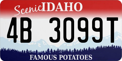 ID license plate 4B3099T