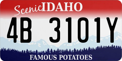 ID license plate 4B3101Y