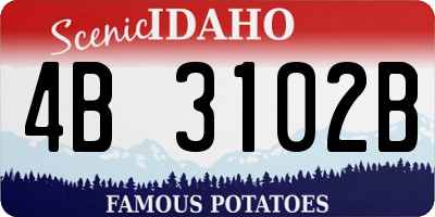 ID license plate 4B3102B