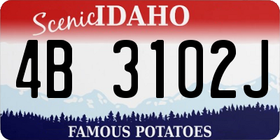 ID license plate 4B3102J