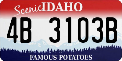 ID license plate 4B3103B