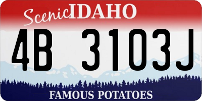 ID license plate 4B3103J
